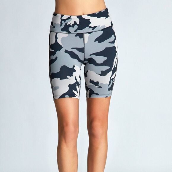 🆕 Noli Yoga Cacao Camo Bike Shorts - Picture 2 of 10